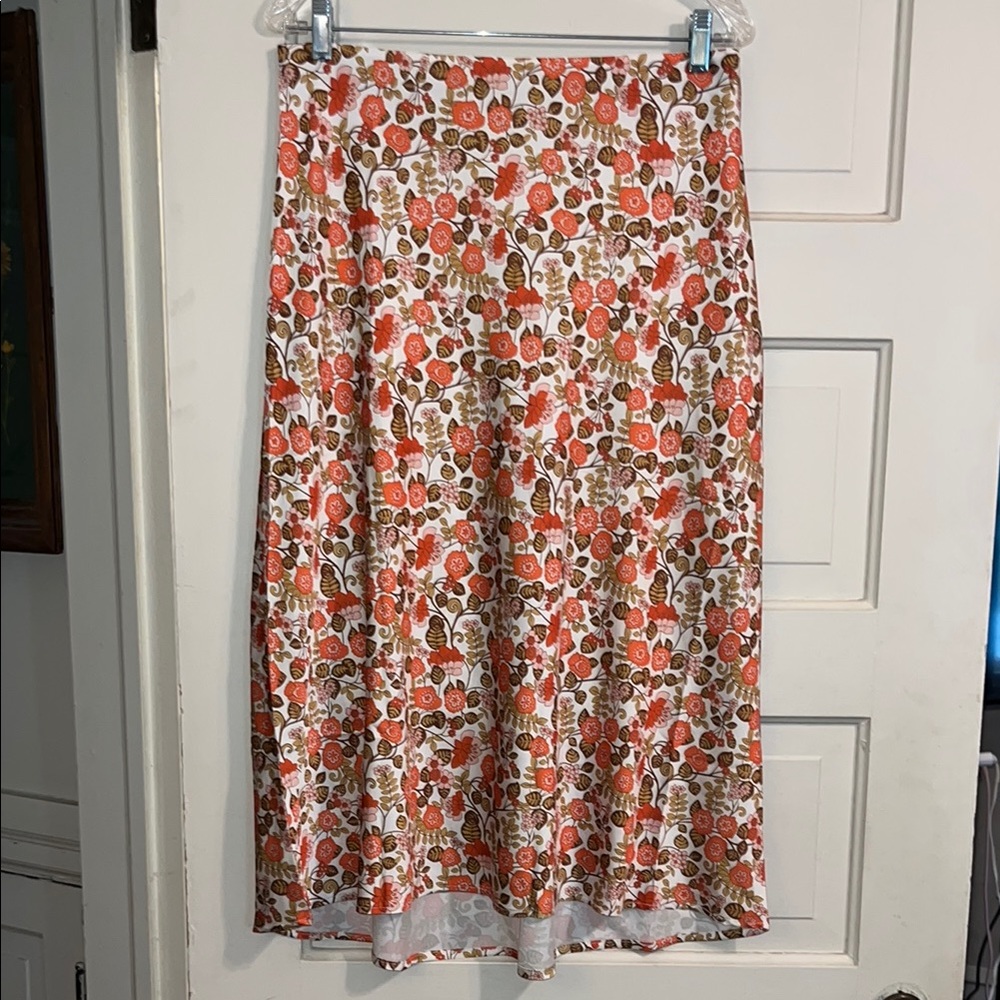 Floral Print Midi Skirt